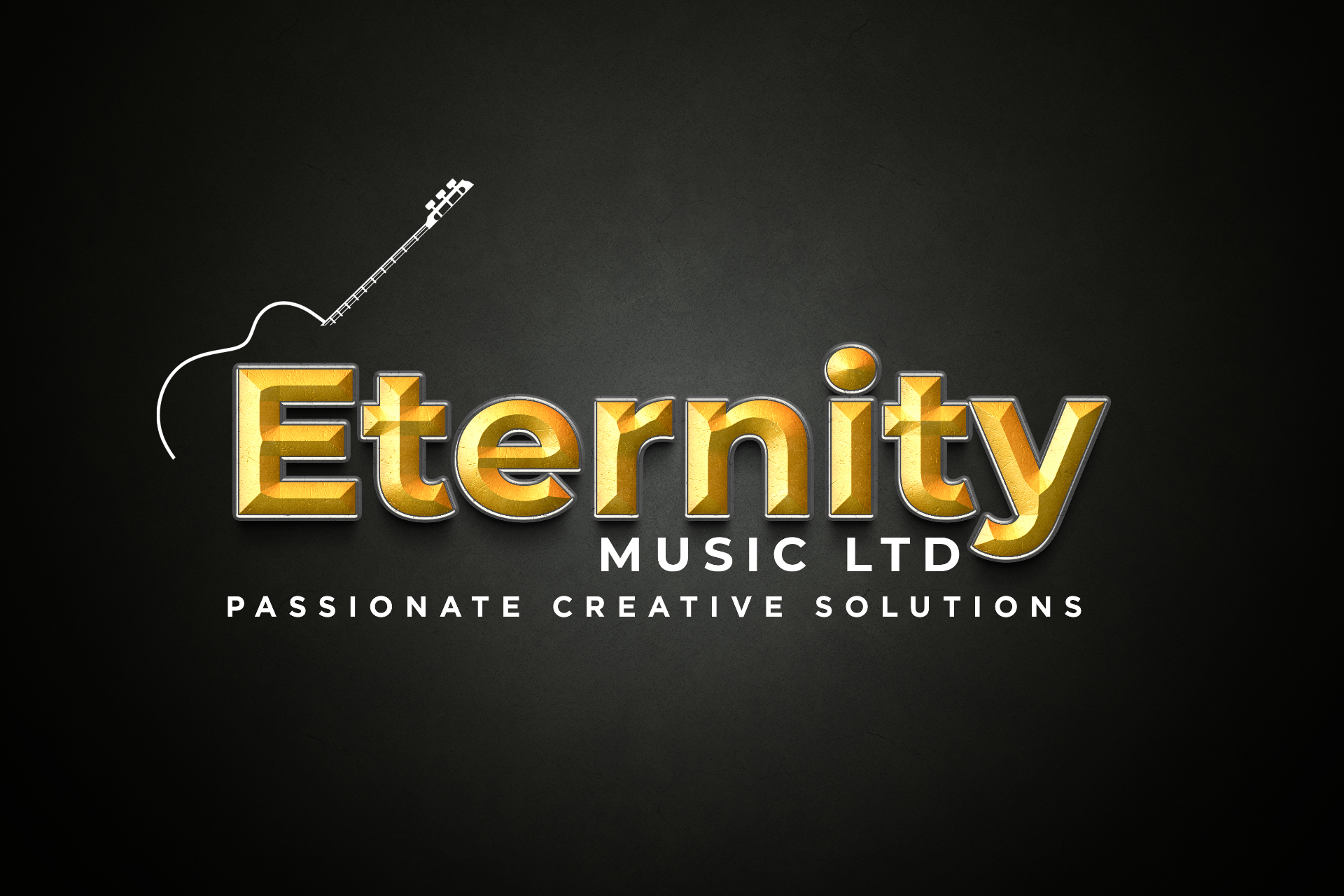 Eternity Music Ltd — gold logo with guitar